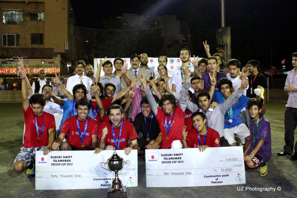 Ruthless Red Devils crush BMI to lift Islamabad Soccer Cup 2012