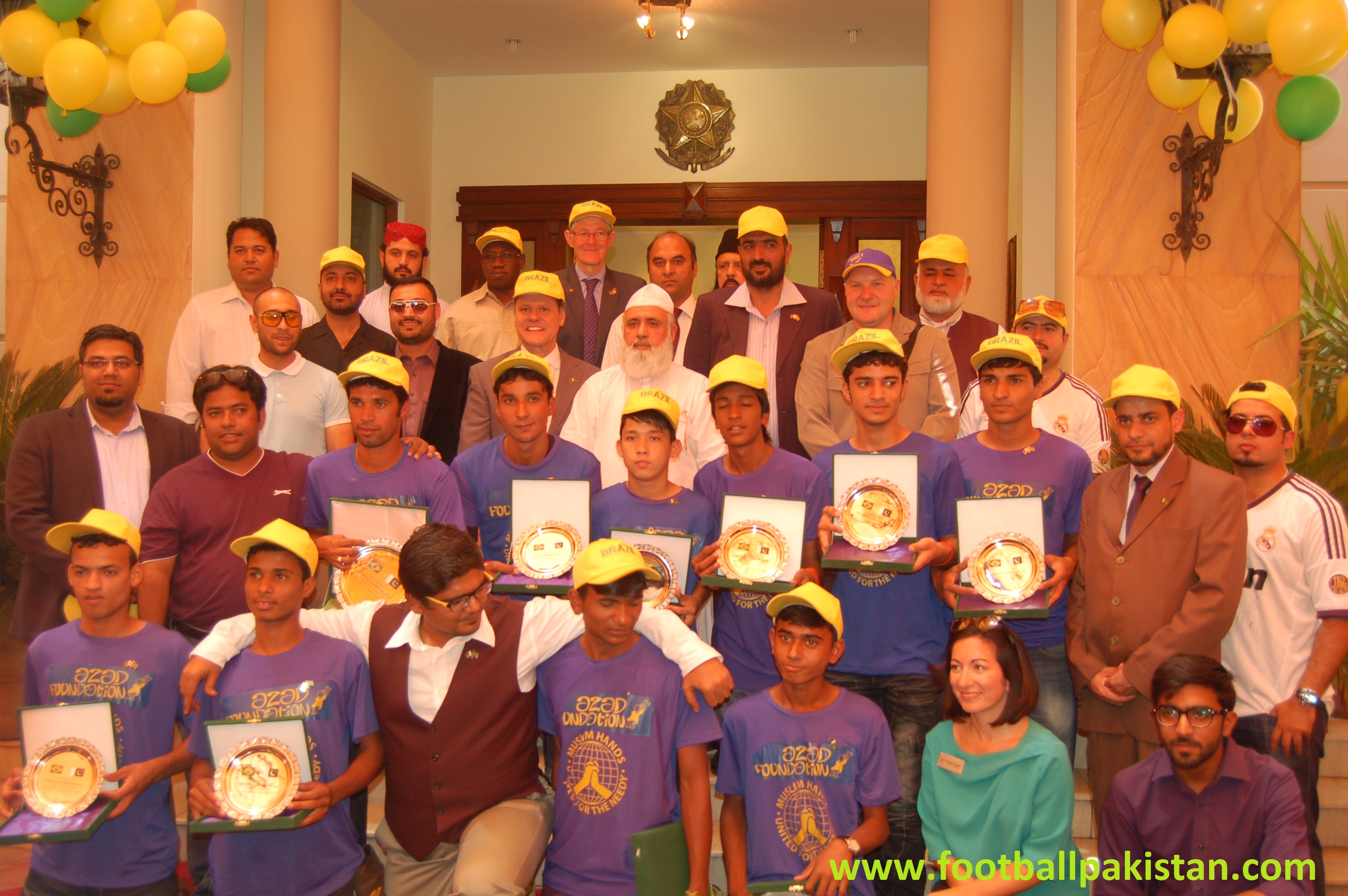 Brazil Embassy hosts special reception for the Street Child World Cup Team