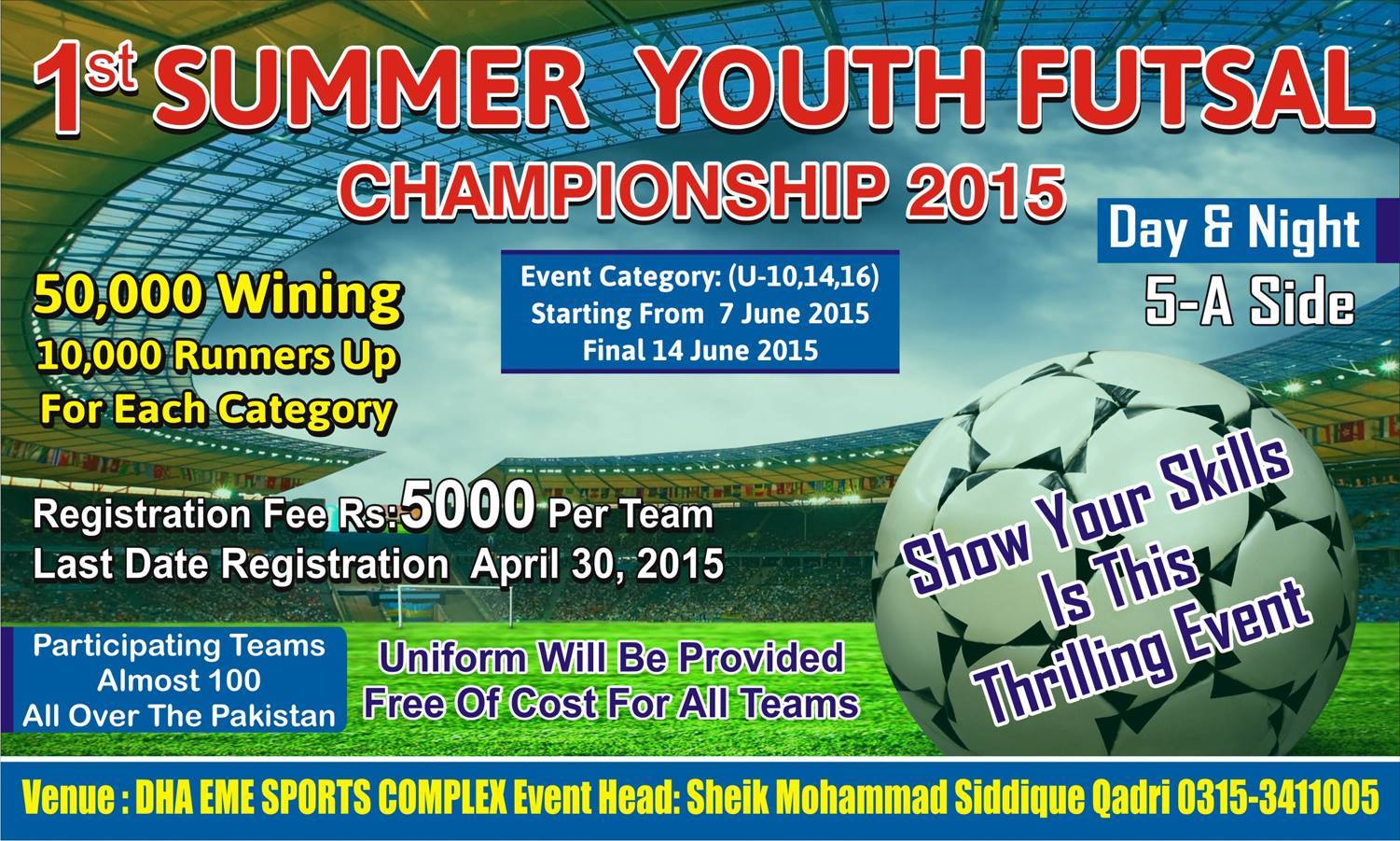 1st Summer Youth Futsal Championship 2015: Registrations Open