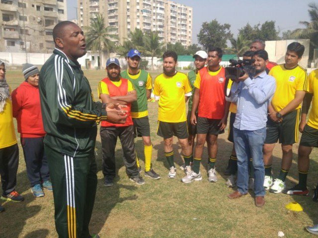 Brazilian coach awestruck by football talent in Lyari [Express Tribune]
