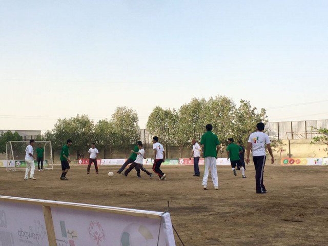 Special athletes shine brightest at football match [Express Tribune]