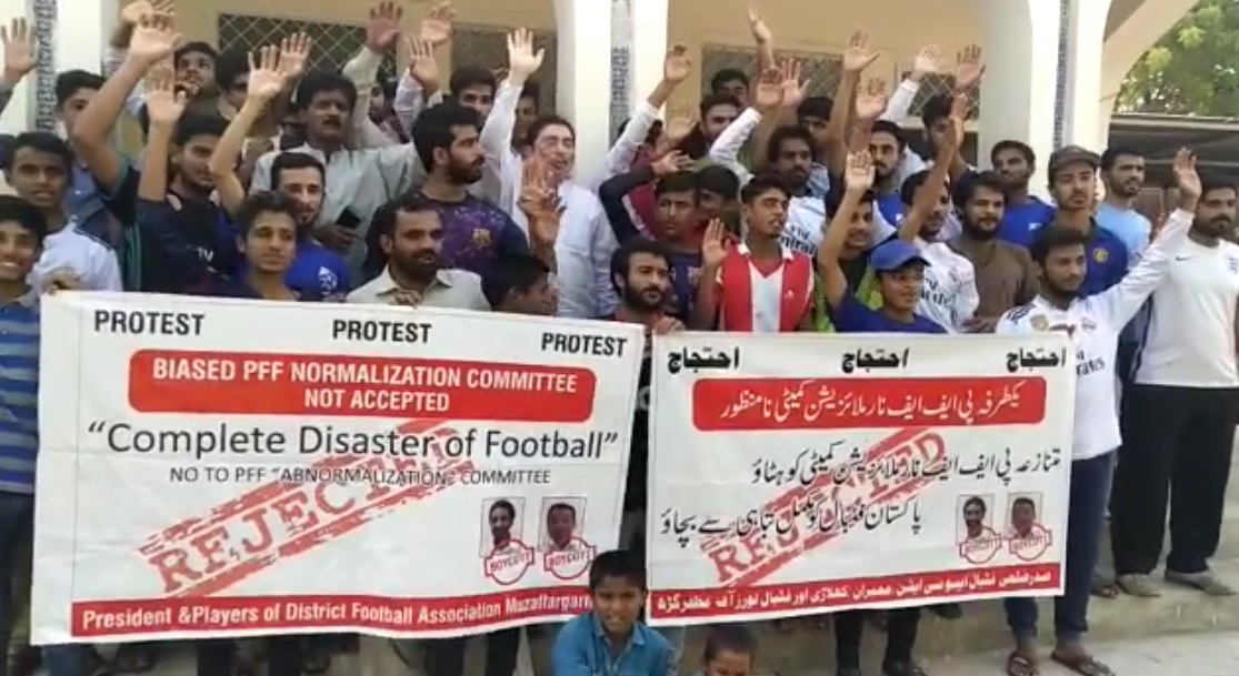 Protest held against PFF normalisation committee [The Nation]