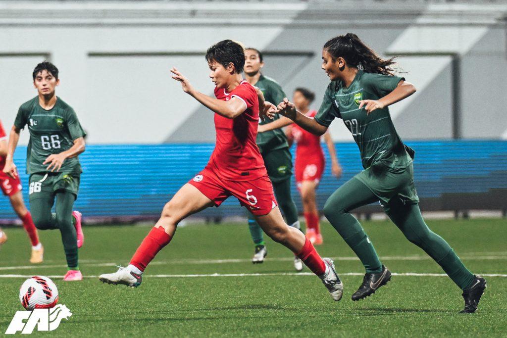 Women’s football team go down to Singapore [Dawn]